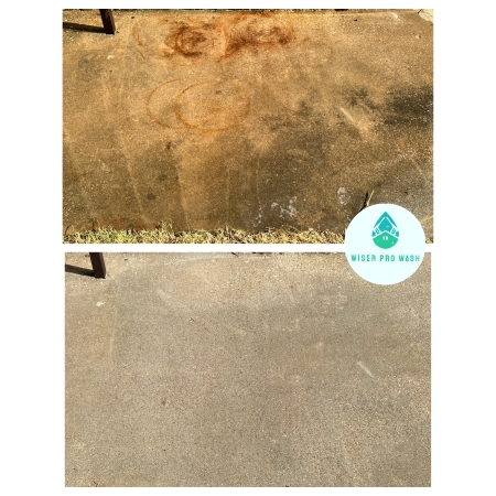 Removing rust stains from concrete